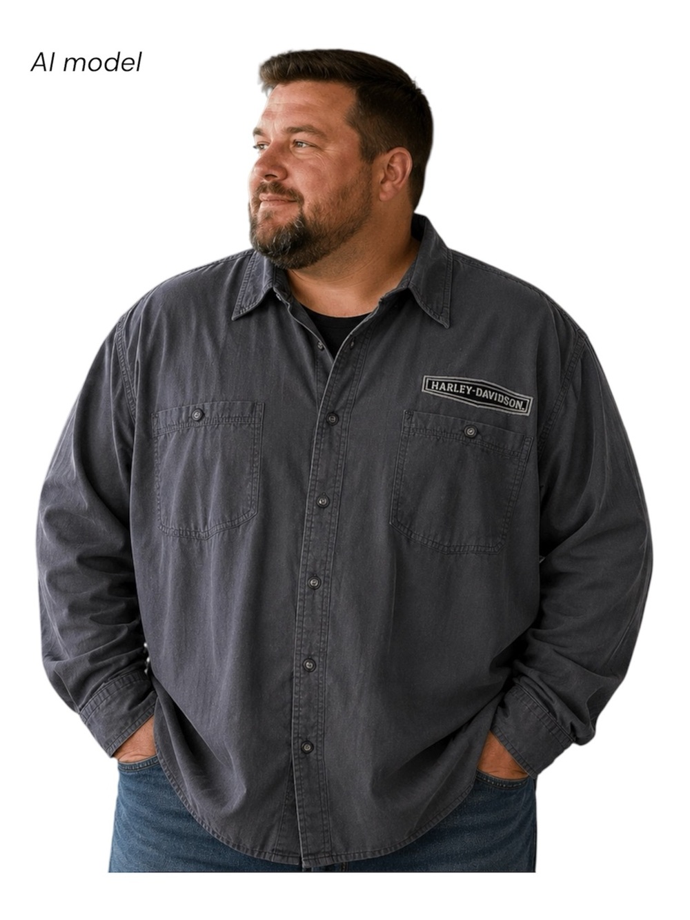 Harley Davidson Shirt Men’s Gray 3XL